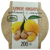 Лимон-имбирь Егорьевские традиции Живая ягода дробленый с сахаром 200г