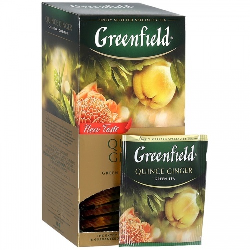 Чай Greenfield Quince Ginger зеленый с ароматом японской айвы и имбирем 25х2г