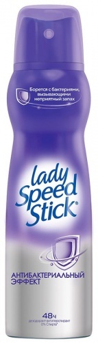 Дезодорант Lady Speed Stick Антибактериальный эффект спрей 150мл