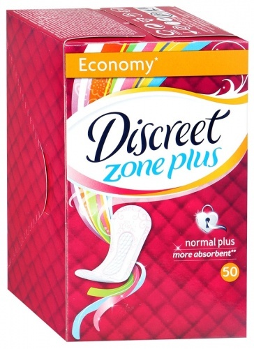 Ежедневные прокладки Discreet Zone Plus Normal plus,  50 шт.