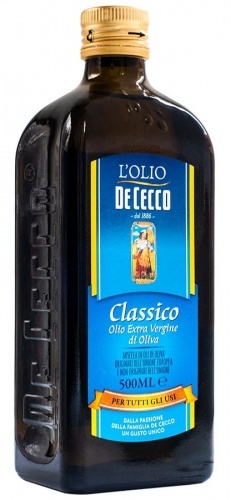 Масло De Cecco Classico Extra Virgin оливковое нерафинированное 500мл