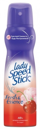 Дезодорант-антиперспирант Lady Speed Stick Fresh&Essence Вишня спрей, 150 мл