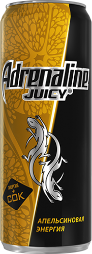 Напиток Adrenalin Juicy энергетический апельсин 500мл