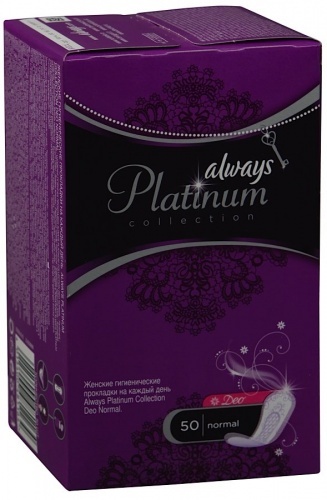 Ежедневные прокладки ALWAYS platinum collection deo norm, 50шт