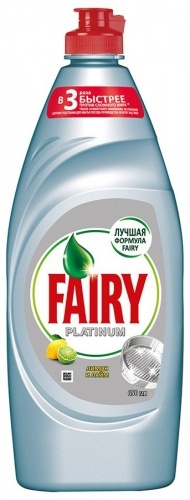 Средство Fairy Platinum для мытья посуды Лимон и лайм, 650 мл