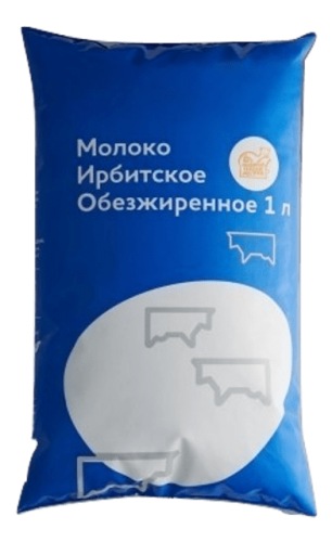 Молоко Ирбитское пастеризованное обезжиренное 1л