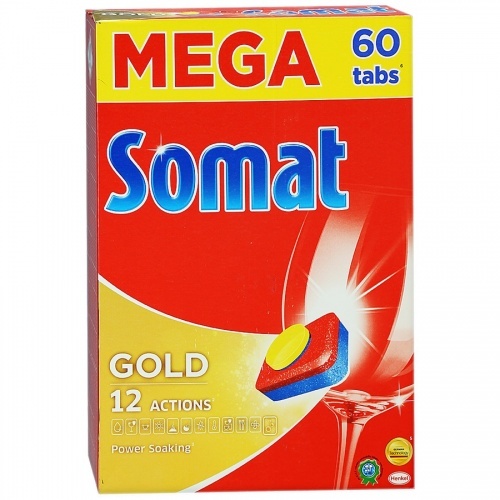 Таблетки Somat Gold для посудомоечной машины, 60 шт