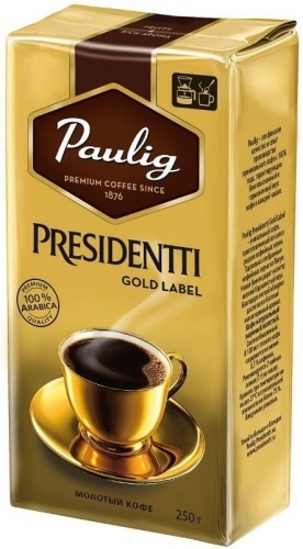 Кофе Paulig Presidentti Gold Label молотый 250г