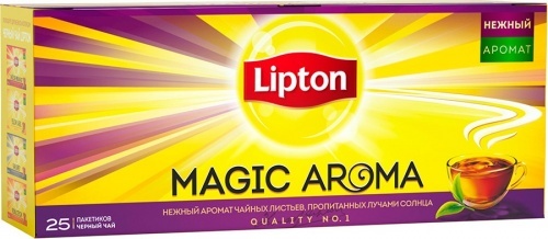 Чай Lipton Magic Aroma черный байховый ароматизированный, 25пак*2г