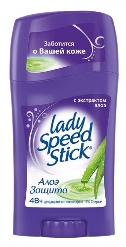Дезодорант-антиперспирант Lady Speed Stick Алоэ для чувствительной кожи, 45 гр