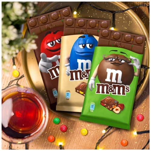 Шоколад молочный M&M's c фундуком и разноцветым драже 122г