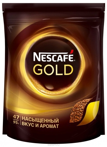 Кофе Nescafe Gold растворимый сублимированный, 95г