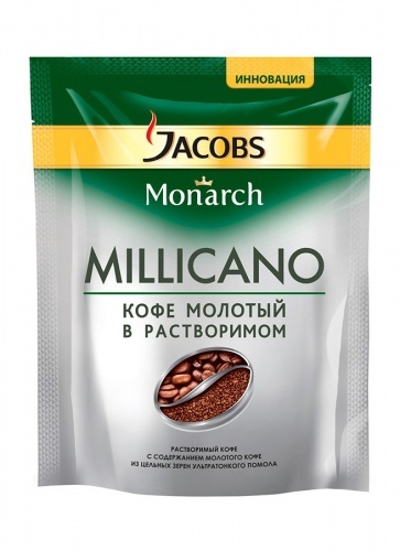 Кофе Jacobs Monarch Millicano молотый в растворимом, 150г
