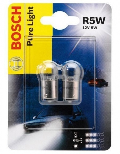 Лампа Bosch Pure Light R5W, 5W, 2шт