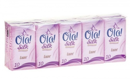 Платки носовые Ola! Silk Sense бумажные, 10 шт