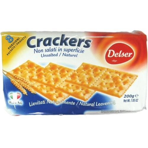 Крекеры Delser Crackers integrali из непросеянной муки, 200 г