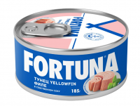 Тунец Fortuna филе yellowfin в собственном соку, 185г, Таиланд