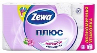 Туалетная бумага Zewa Плюс С ароматом сирени 2 слоя, 8 рулонов
