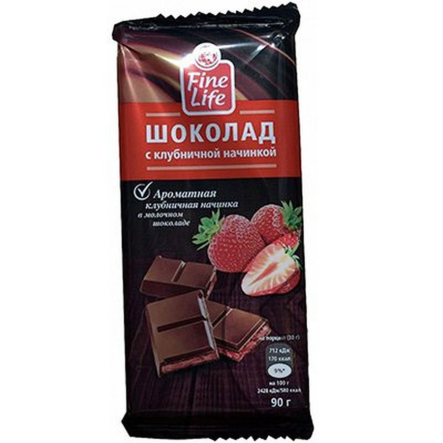 Шоколад с клубничной начинкой. Fine Life шоколад. Шоколад с начинкой клубника. Шоколад Fine Life молочный с клубничной начинкой.