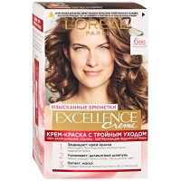 Крем-краска L'Oreal Excellence стойкая для волос Темно-русый оттенок 600