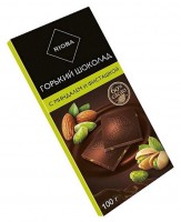 Шоколад Rioba с миндалем и фисташкой горький 60%, 100г