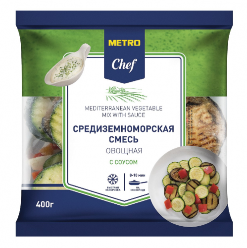 METRO Chef Смесь овощная Средиземноморская с соусом замороженная, 400г