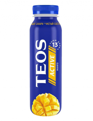 Йогурт питьевой Teos манго 1.8%, 260г