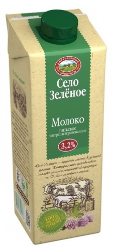 Молоко Село Зеленое ультрапастеризованное 3,2%, 950мл