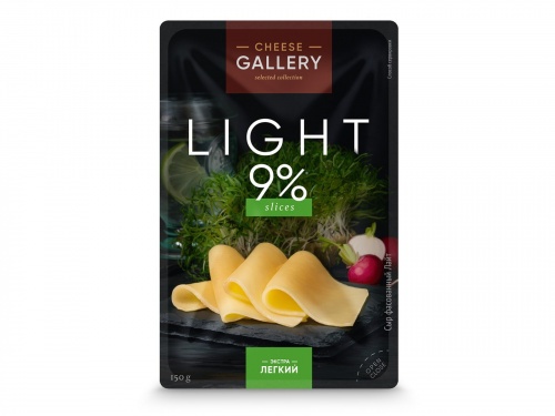 Сыр Cheese Gallery Light нарезка 20% нарезка, 150г