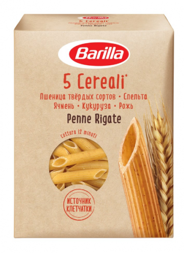 Макаронные изделия Barilla Penne Rigate 5 Злаков, 450г