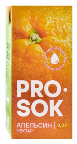 Нектар Pro Sok апельсиновый, 200мл